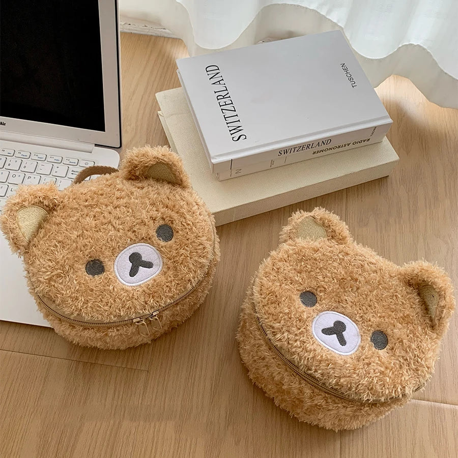 Plushes Makeup Case Anime Relaxed Bear Cosmetic Bag Women Jewelry