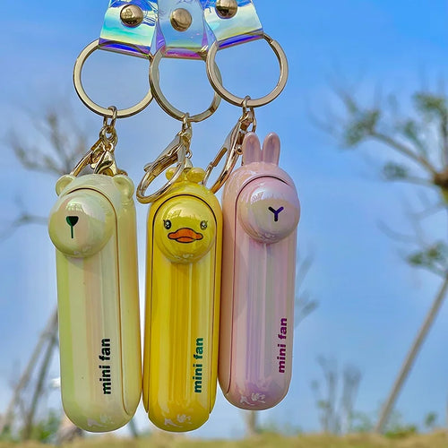 Cute Mini Fan Kipas Portable Hand Fold Bedside Office USB Charge