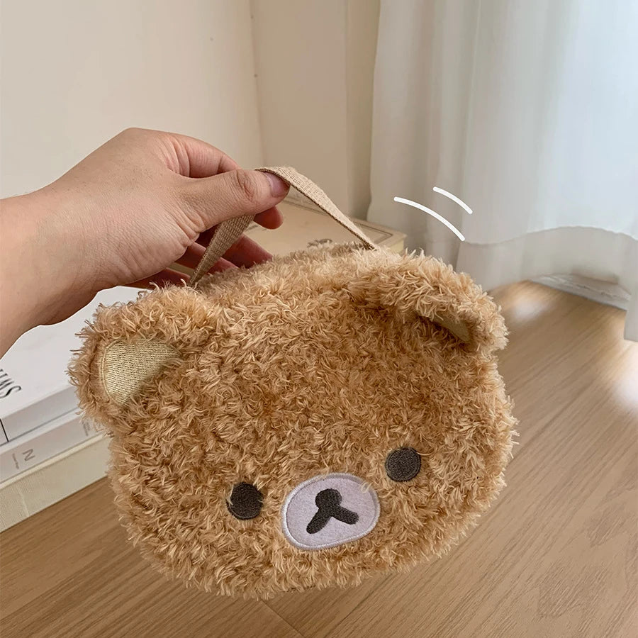 Plushes Makeup Case Anime Relaxed Bear Cosmetic Bag Women Jewelry